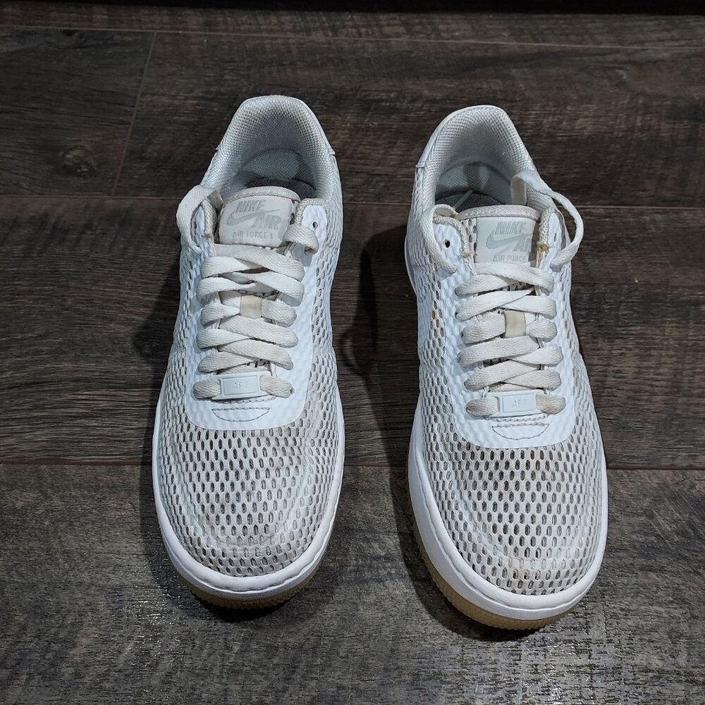 Nike Air Force 1 Upstep SI Particle Rose Athletic Shoes Womens 7.5 White Mesh - Picture 2 of 10